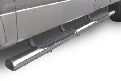 Go Rhino 4-Inch 1000 Series Side Step Bars; Polished (15-19 6.6L Duramax Sierra 2500 HD Double Cab)