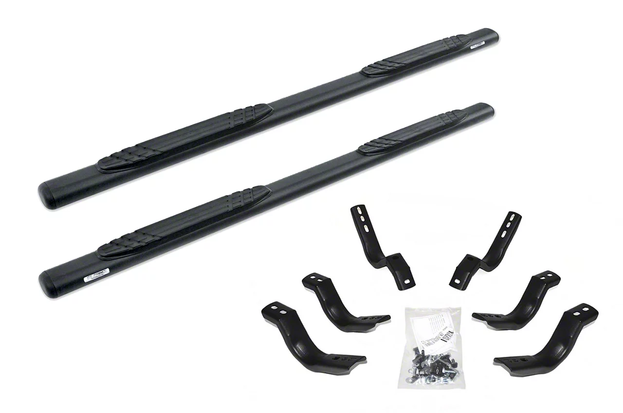 Go Rhino 4-Inch 1000 Series Side Step Bars; Textured Black (07-10 Sierra 2500 HD Extended Cab)