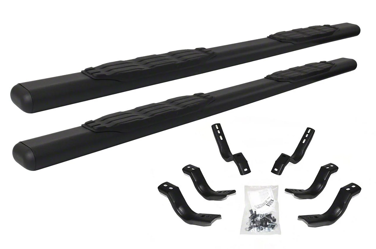 Go Rhino 5-Inch 1000 Series Side Step Bars; Textured Black (11-14 6.6L Duramax Sierra 2500 HD Extended Cab)