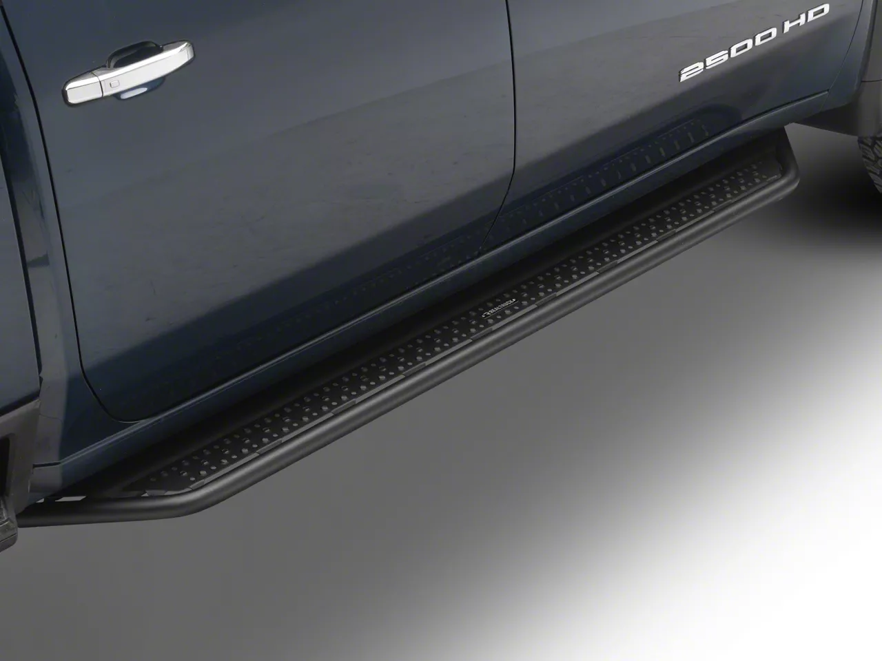Go Rhino Dominator Xtreme D6 Side Step Bars; Textured Black (20-26 Sierra 2500 HD Crew Cab)