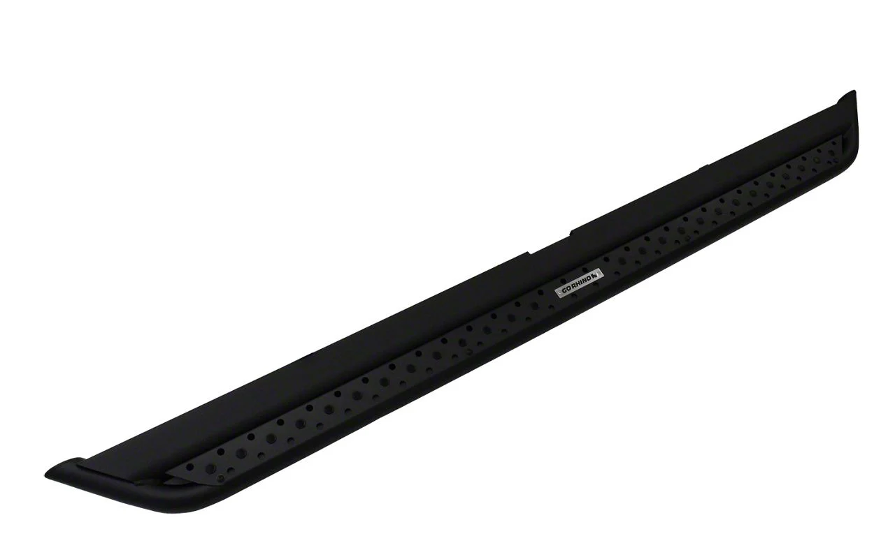 Go Rhino Dominator Xtreme DSS Slider Side Step Bars; Textured Black (11-19 6.0L Sierra 2500 HD Extended/Double Cab)