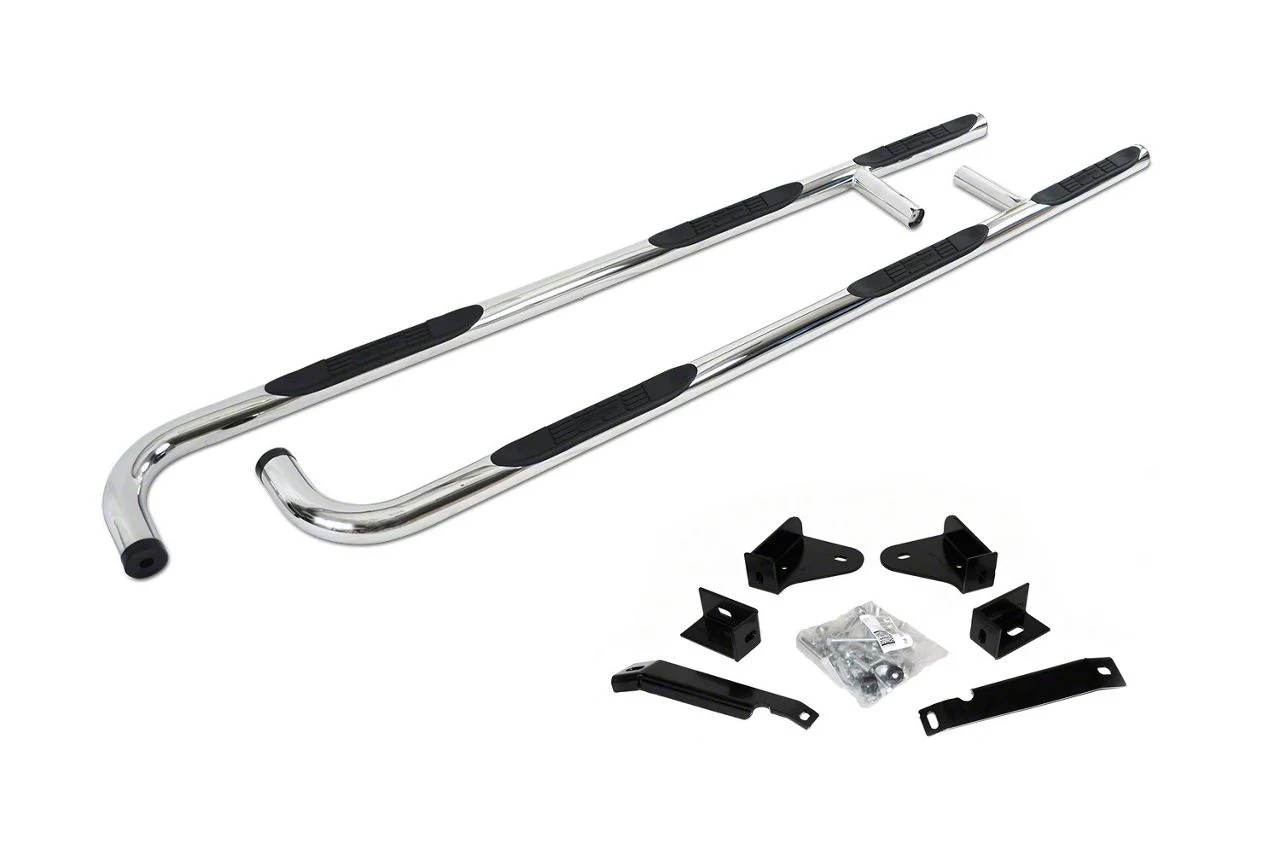 Go Rhino 6000 Series Wheel-to-Wheel Side Step Bars; Polished (14-18 Silverado 1500 Crew Cab w/ 5.80-Foot Short Box)