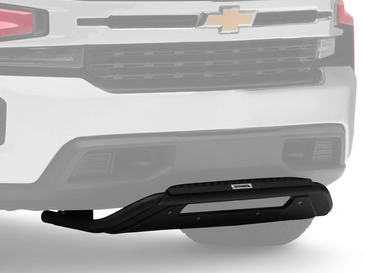 Go Rhino RC3 LR Skid Plate Bull Bar with 20-Inch LED Light Bar Mount; Textured Black (19-26 Silverado 1500)