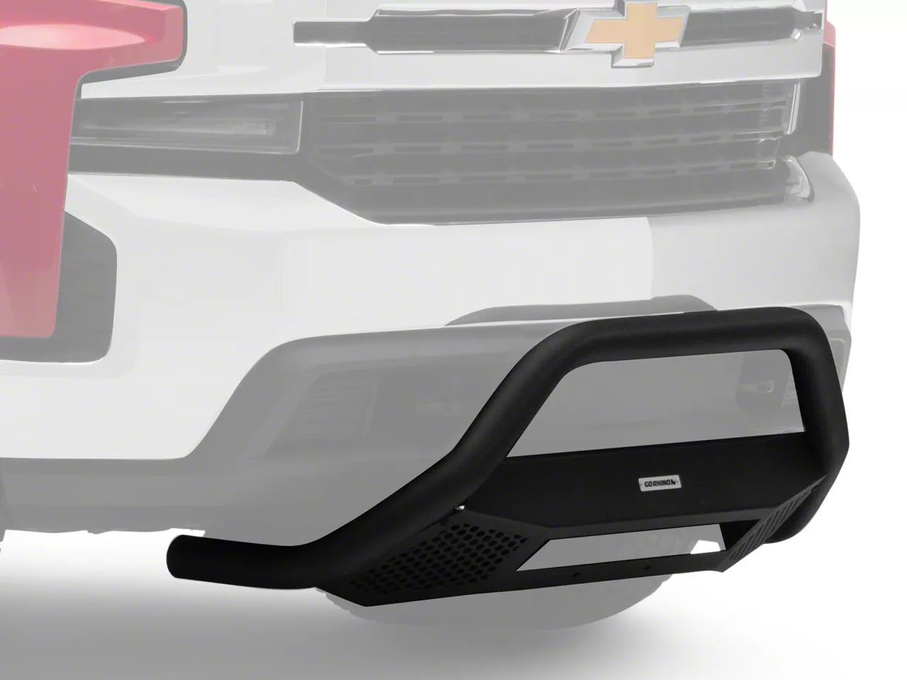 Go Rhino RC4 LR Bull Bar with 20-Inch LED Light Bar Mount; Textured Black (19-26 Silverado 1500, Excluding ZR2)