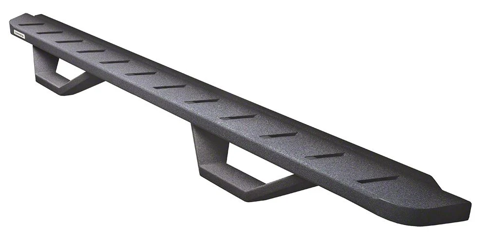 Go Rhino RB10 Running Boards with Drop Steps; Protective Bedliner Coating (19-26 Silverado 1500 Crew Cab)