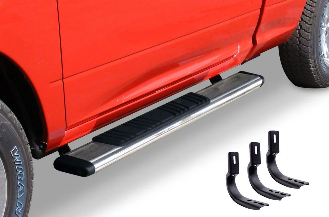 Go Rhino 5-Inch OE Xtreme Low Profile Side Step Bars; Polished (07-18 Silverado 1500 Regular Cab)
