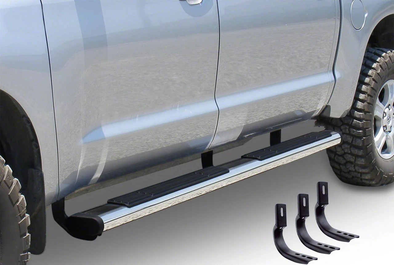 Go Rhino 6-Inch OE Xtreme Side Step Bars; Polished (19-26 Silverado 1500 Crew Cab)