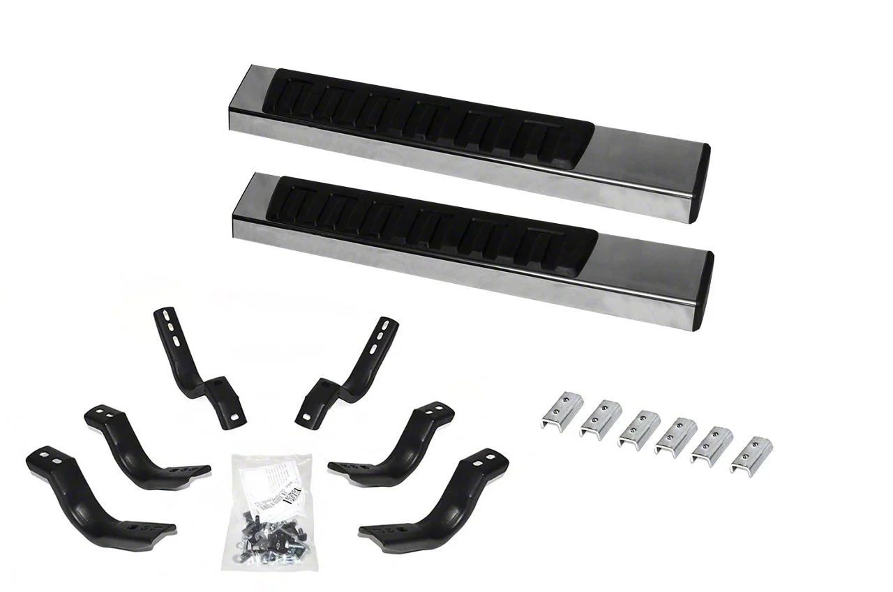 Go Rhino 6-Inch OE Xtreme II Side Step Bars; Polished (07-18 Silverado 1500 Regular Cab)