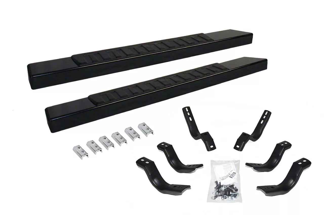 Go Rhino 6-Inch OE Xtreme II Side Step Bars; Textured Black (07-18 Silverado 1500 Regular Cab)