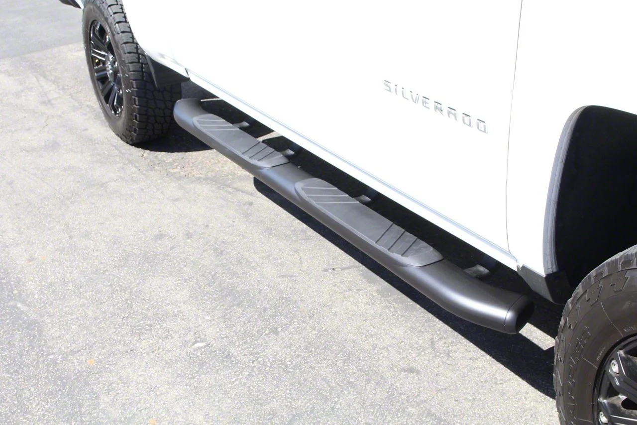 Go Rhino 5-Inch OE Xtreme Composite Side Step Bars; Black (07-13 Silverado 1500 Extended Cab)