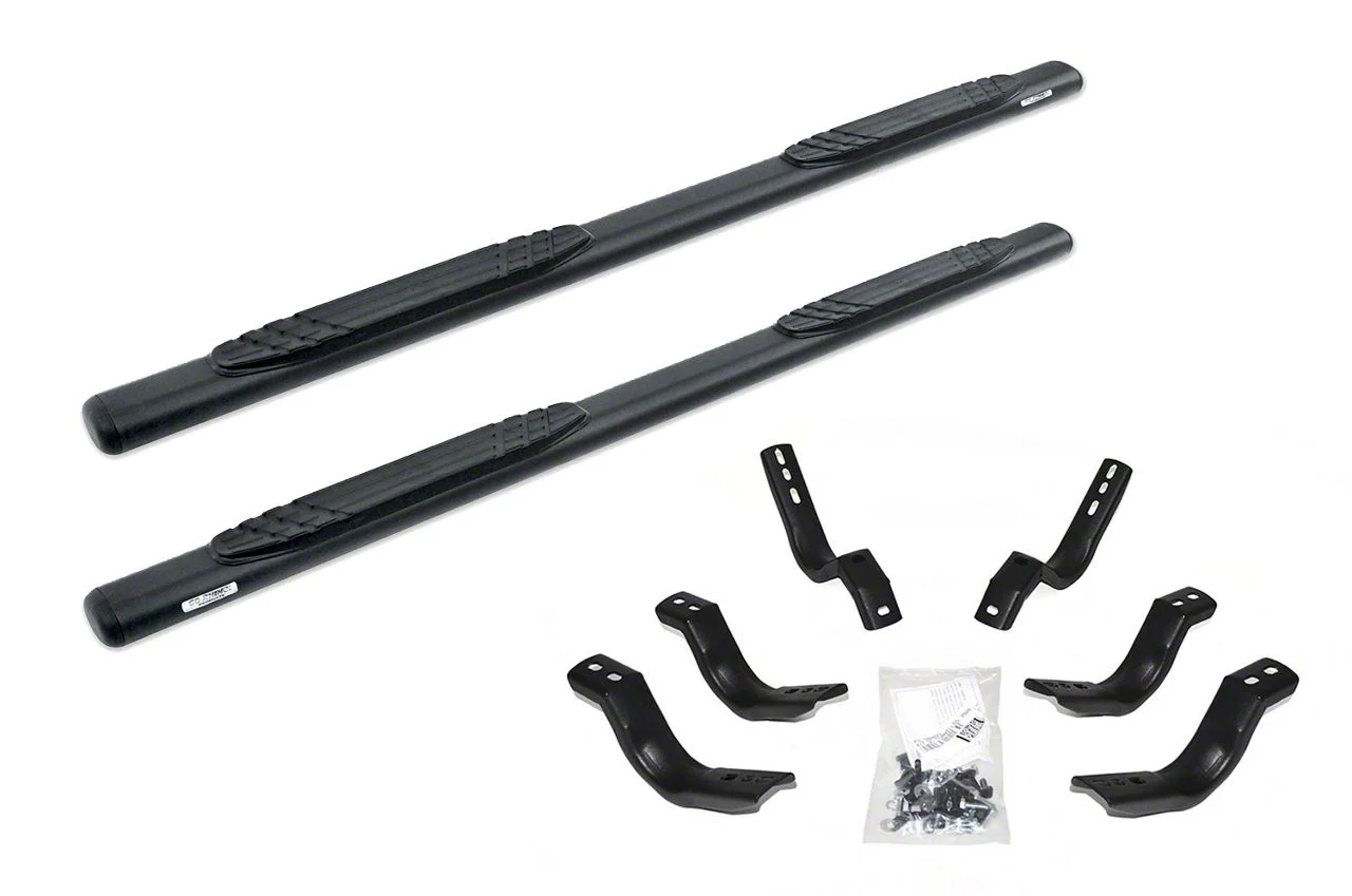 Go Rhino 4-Inch 1000 Series Side Step Bars; Textured Black (11-14 Silverado 2500 HD Crew Cab)