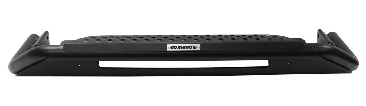 Go Rhino RC3 LR Skid Plate Bull Bar with 20-Inch LED Light Bar Mount; Textured Black (15-19 Silverado 2500 HD w/o Driver Alert Package)