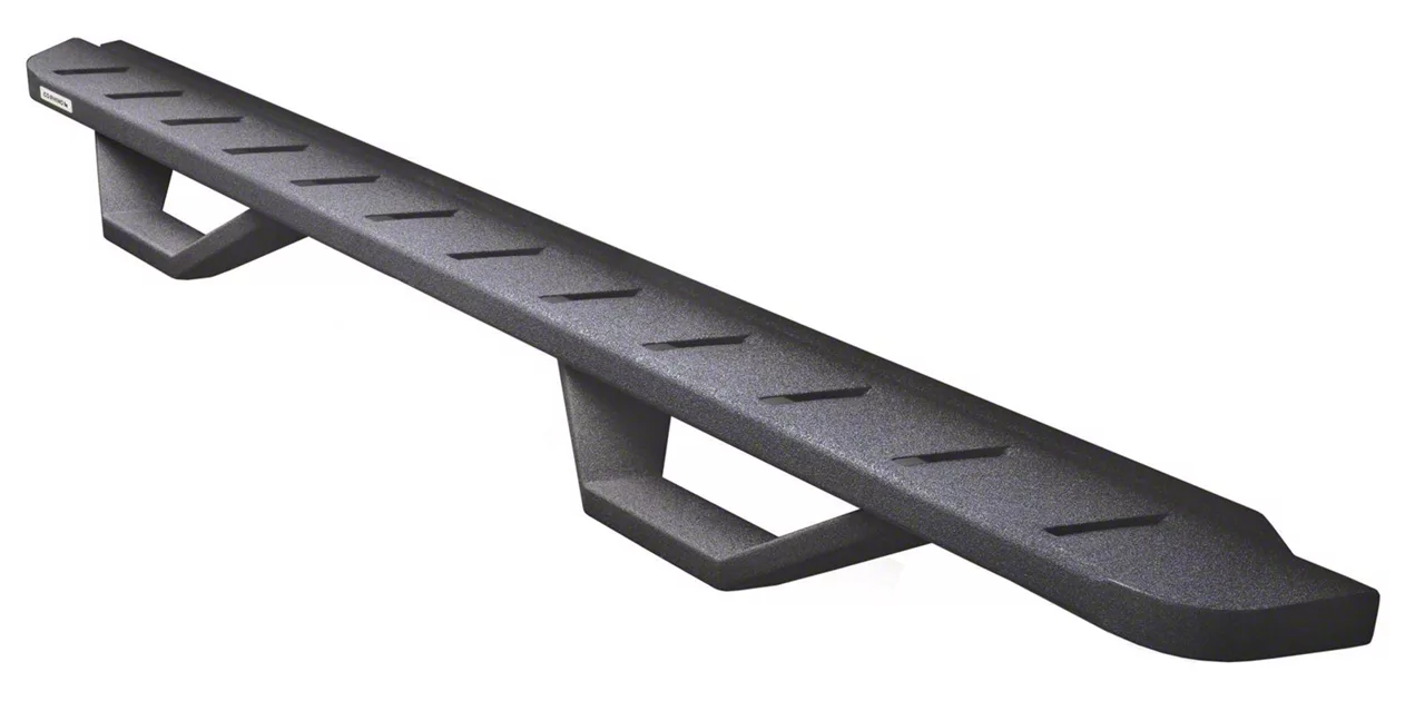 Go Rhino RB10 Running Boards with Drop Steps; Textured Black (15-19 6.6L Duramax Silverado 2500 HD Crew Cab)