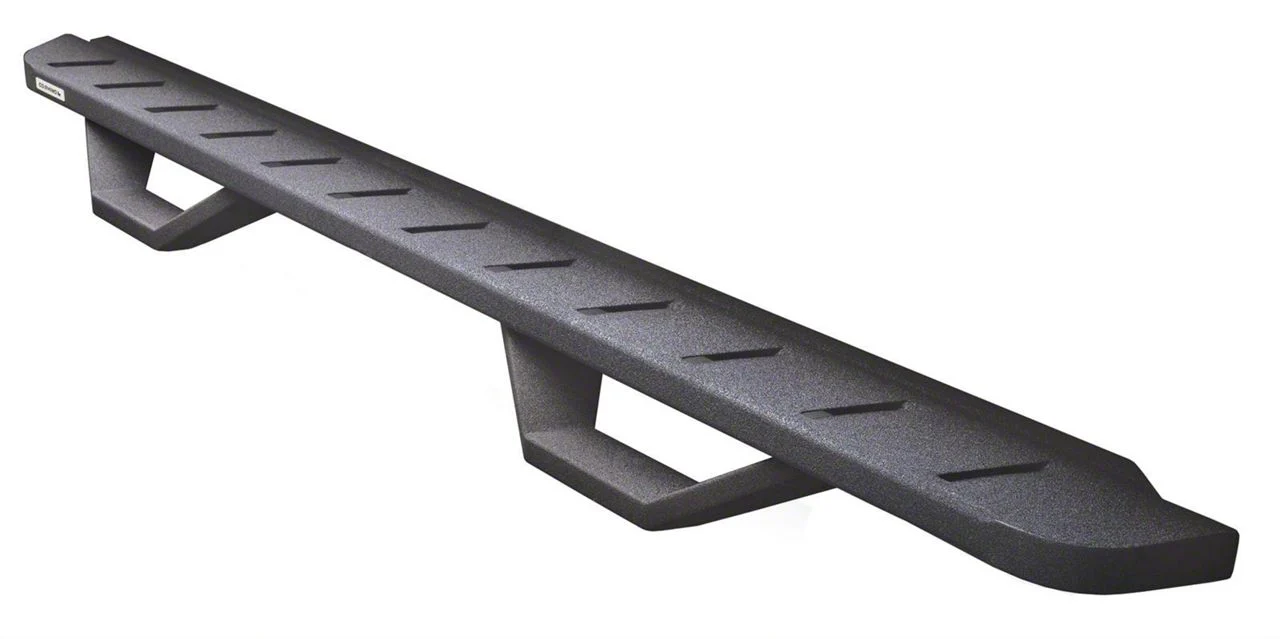 Go Rhino RB10 Running Boards with Drop Steps; Protective Bedliner Coating (15-19 6.0L Silverado 2500 HD Crew Cab)