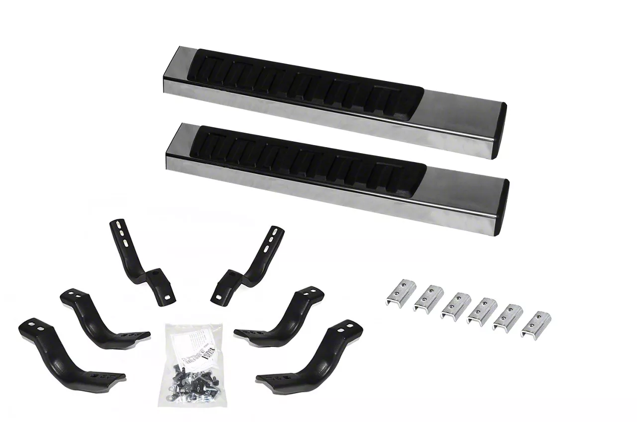 Go Rhino 6-Inch OE Xtreme II Side Step Bars; Polished (07-19 Silverado 2500 HD Regular Cab)