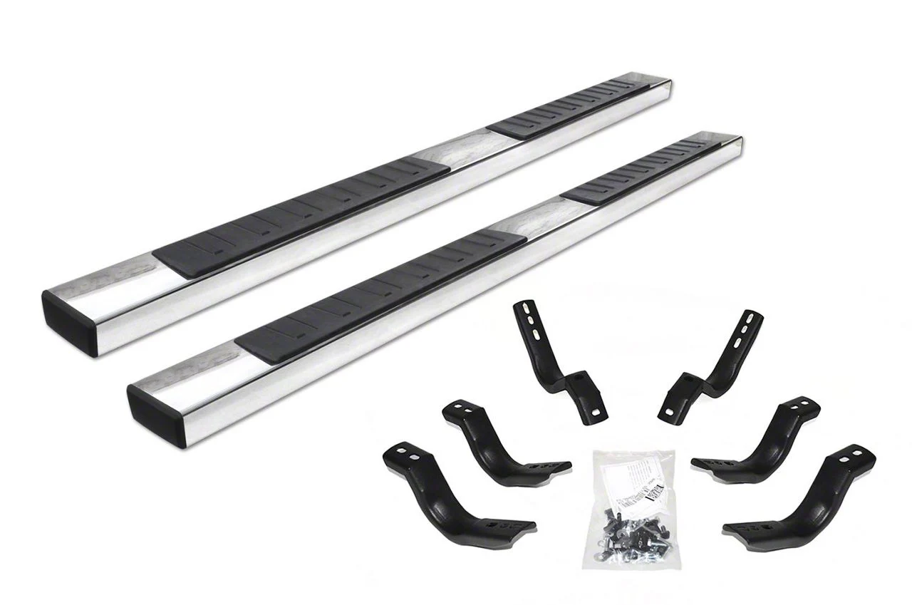 Go Rhino 6-Inch OE Xtreme II Side Step Bars; Polished (15-19 6.0L Silverado 2500 HD Double Cab)