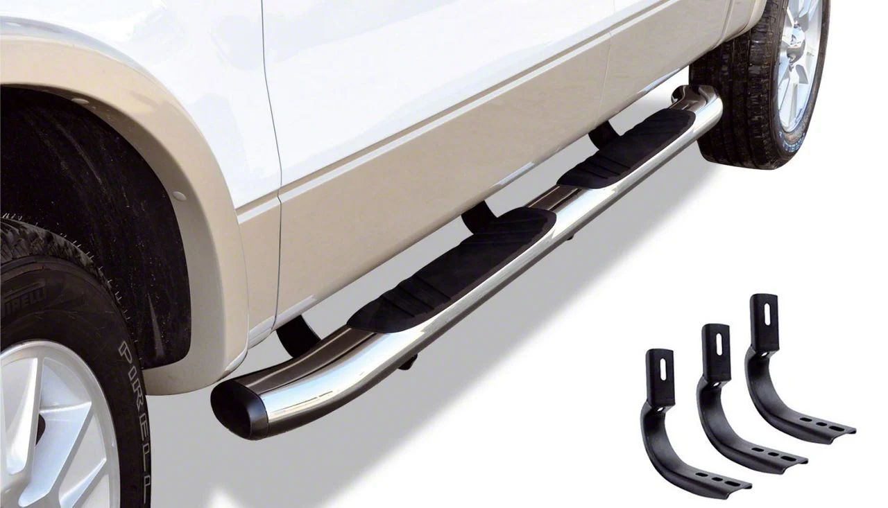 Go Rhino 5-Inch OE Xtreme Composite Side Step Bars; Chrome (11-14 6.0L Silverado 2500 HD Crew Cab)