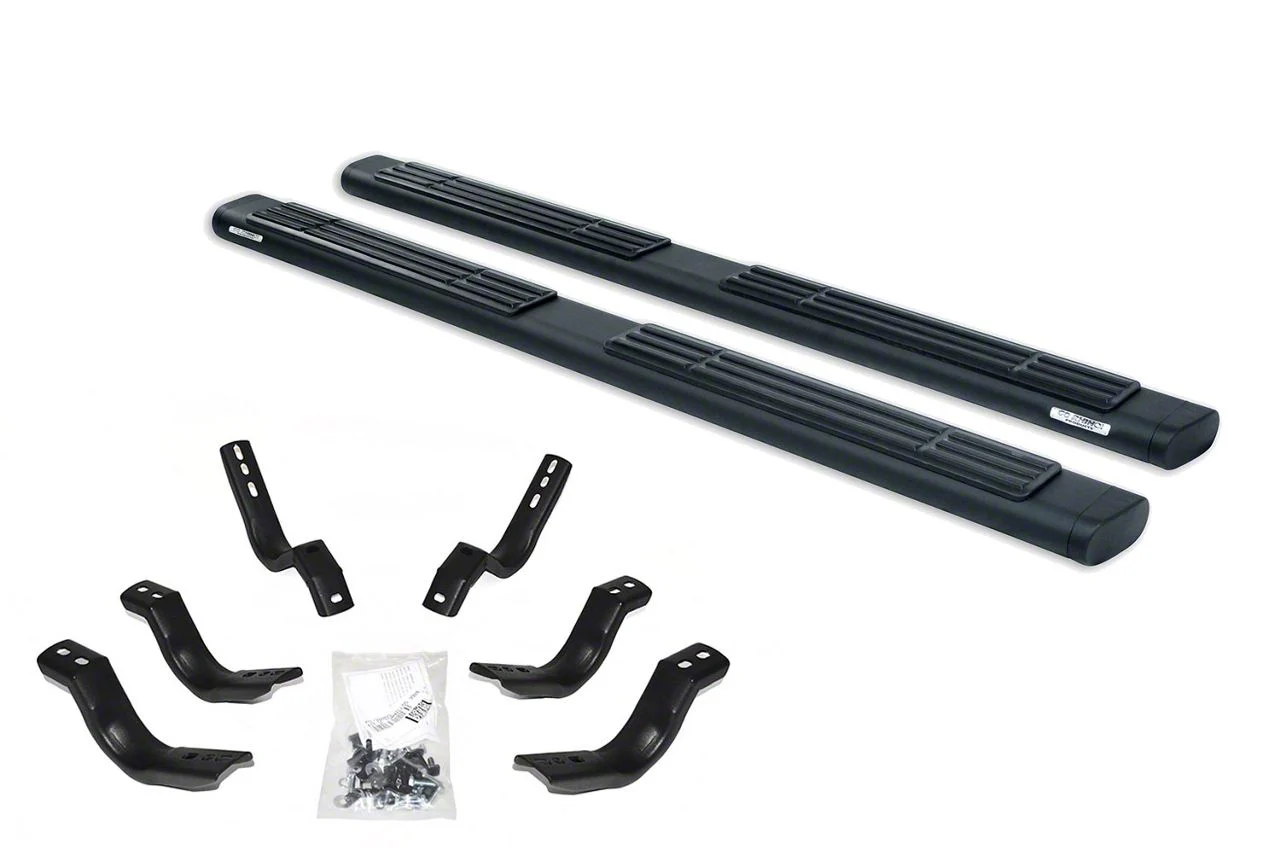 Go Rhino 6-Inch OE Xtreme Side Step Bars; Textured Black (15-19 6.0L Silverado 3500 HD Double Cab)