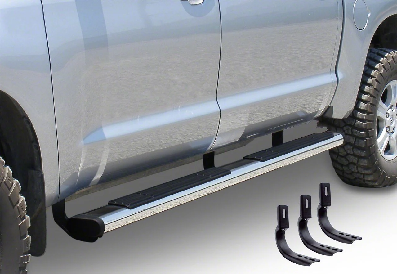 Go Rhino 6-Inch OE Xtreme Side Step Bars; Polished (11-14 6.0L Silverado 3500 HD Crew Cab)