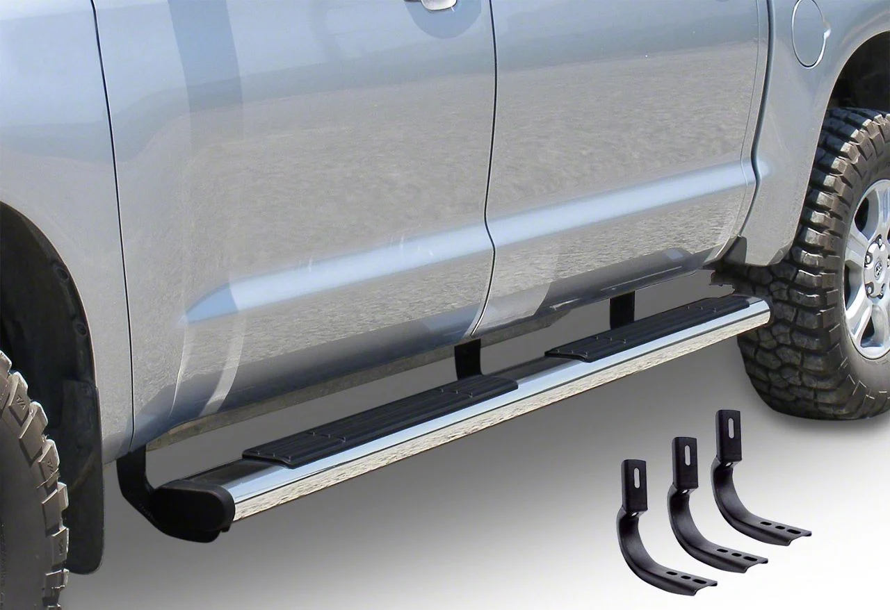 Go Rhino 6-Inch OE Xtreme Side Step Bars; Polished (11-14 6.6L Duramax Silverado 3500 HD Extended Cab)