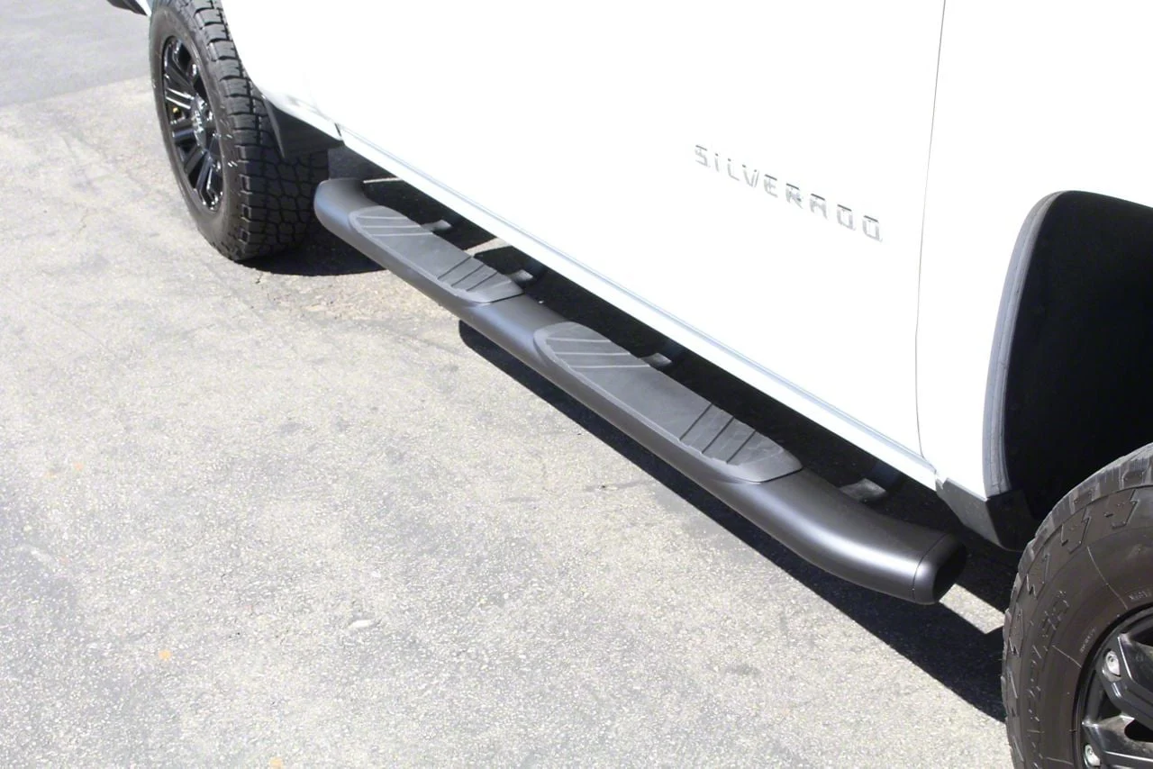 Go Rhino 5-Inch OE Xtreme Composite Side Step Bars; Black (15-19 6.0L Silverado 3500 HD Double Cab)