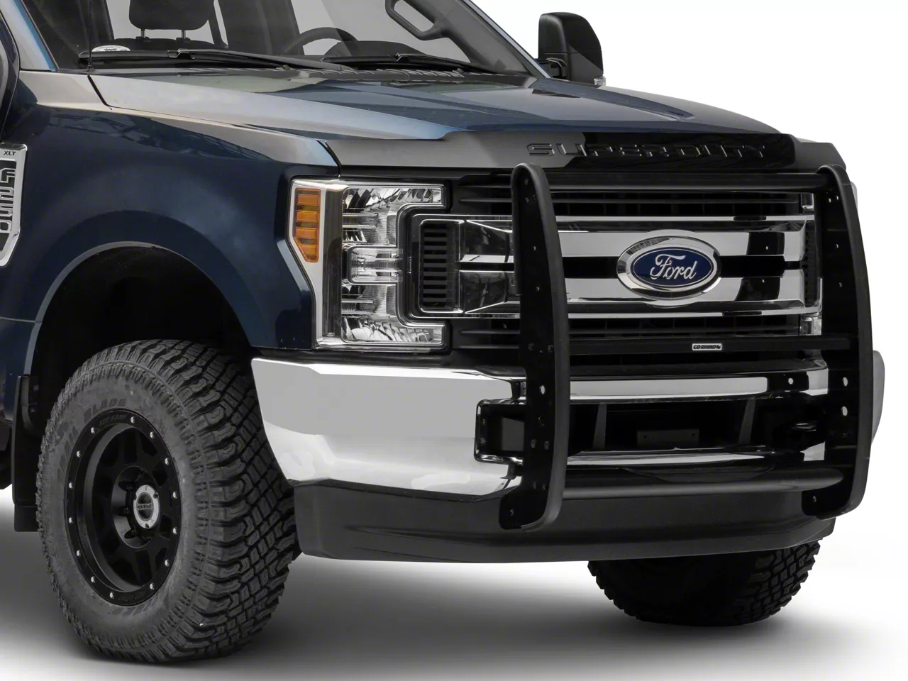 Go Rhino 3000 Series StepGuard Center Grille Guard; Black (17-22 F-250 Super Duty)
