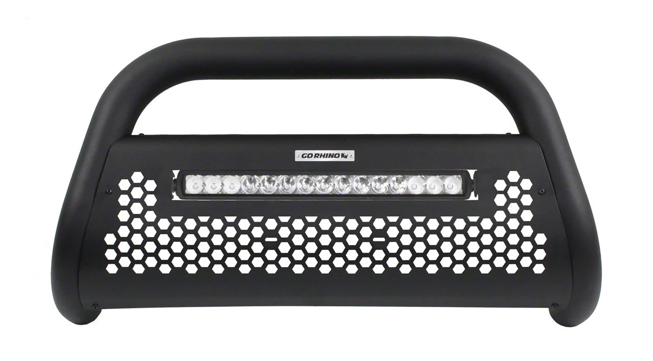 Go Rhino RC2 LR Bull Bar with 20-Inch LED Light Bar; Textured Black (17-19 F-250 Super Duty)