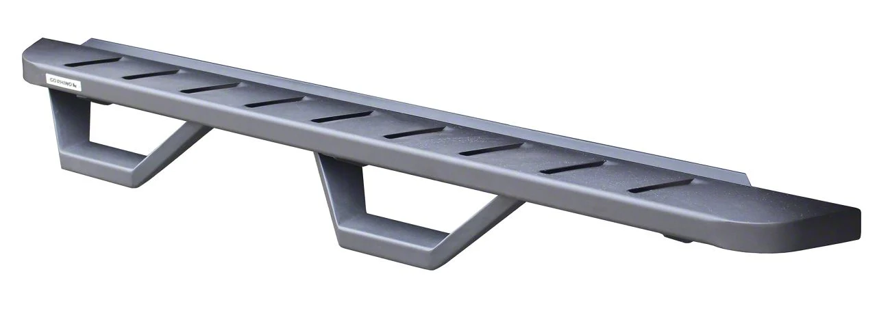 Go Rhino RB10 Running Boards with Drop Steps; Textured Black (17-26 F-250 Super Duty SuperCab)