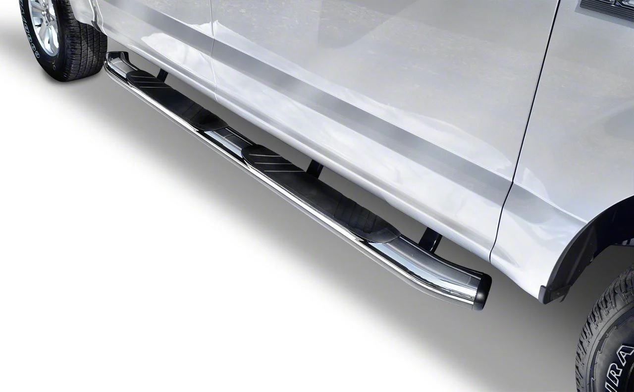Go Rhino 5-Inch OE Xtreme Composite Side Step Bars; Chrome (17-26 F-250 Super Duty SuperCrew)