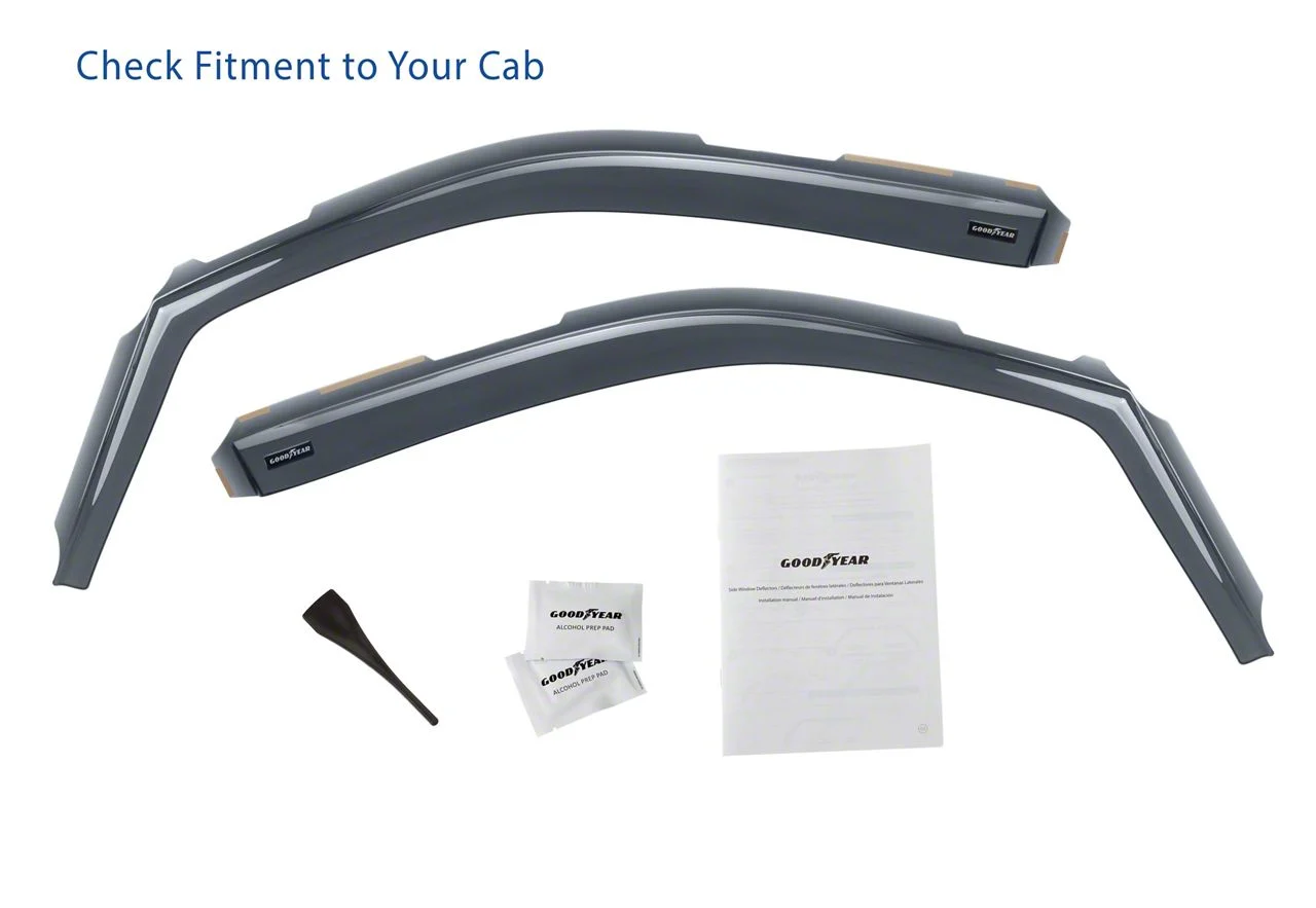 Goodyear Car Accessories Shatterproof in-Channel Window Deflectors (09-14 F-150 Regular Cab)