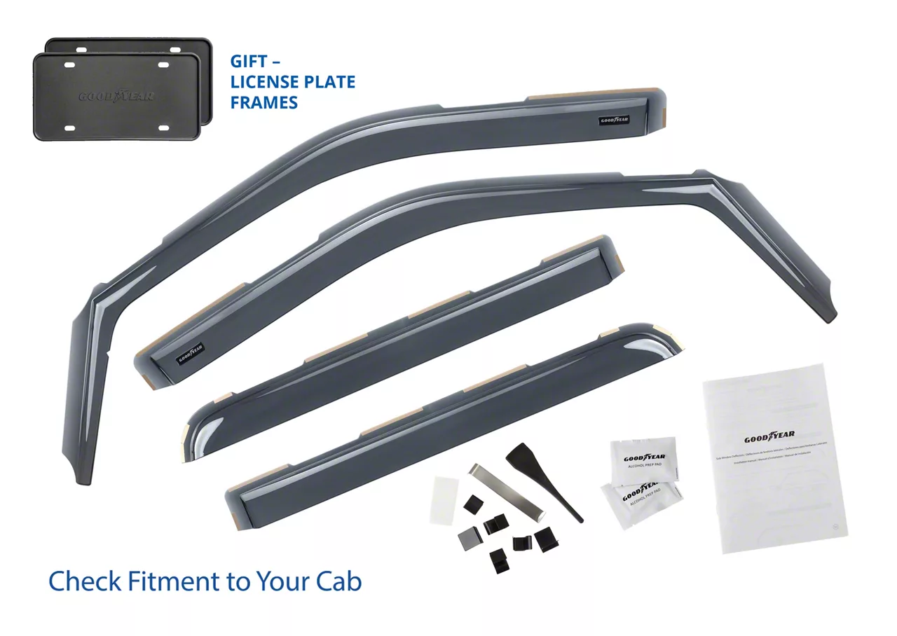 Goodyear Car Accessories Shatterproof in-Channel Window Deflectors (15-20 F-150 SuperCrew)