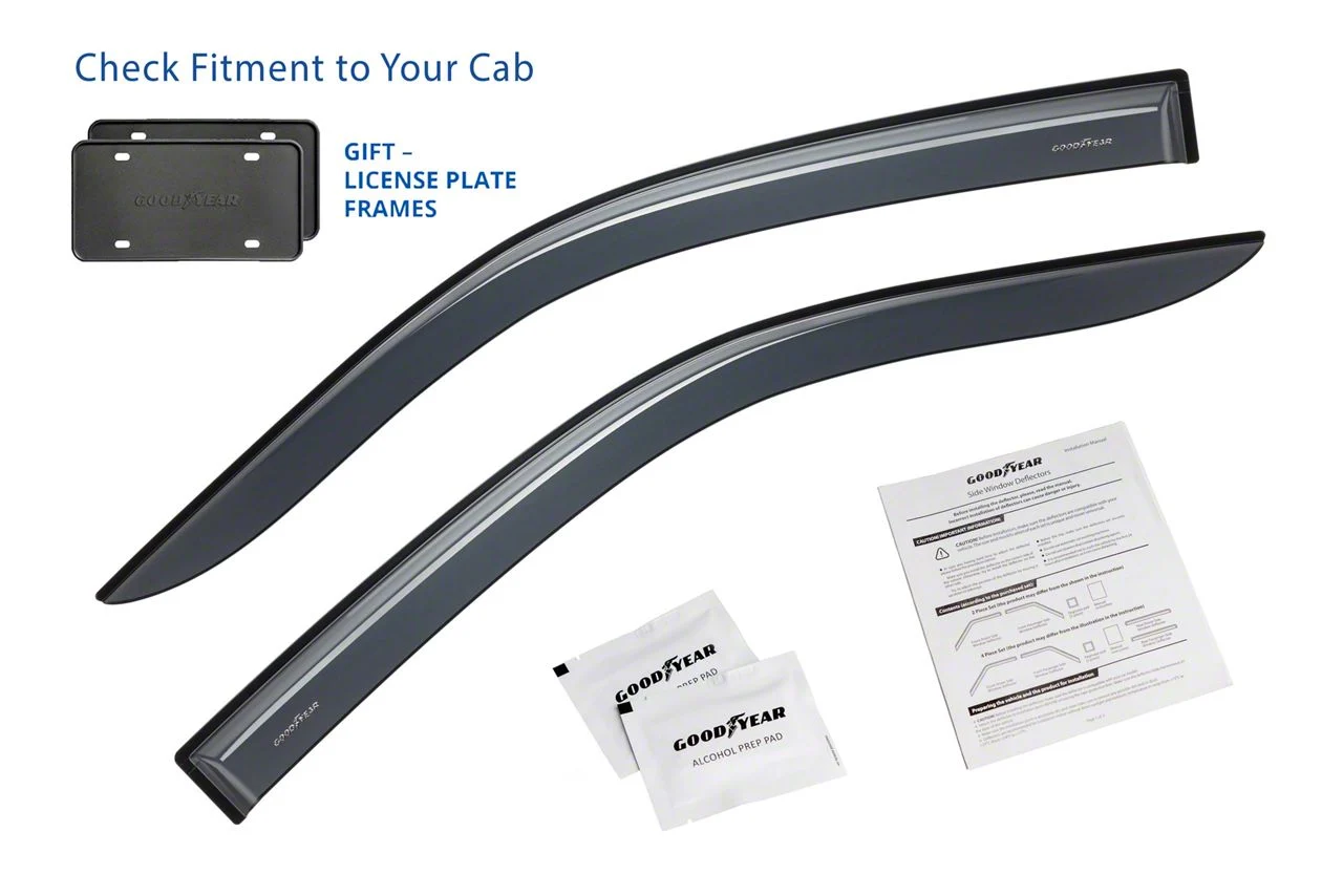 Goodyear Car Accessories Shatterproof Tape-On Window Deflectors (04-14 F-150 Regular Cab)