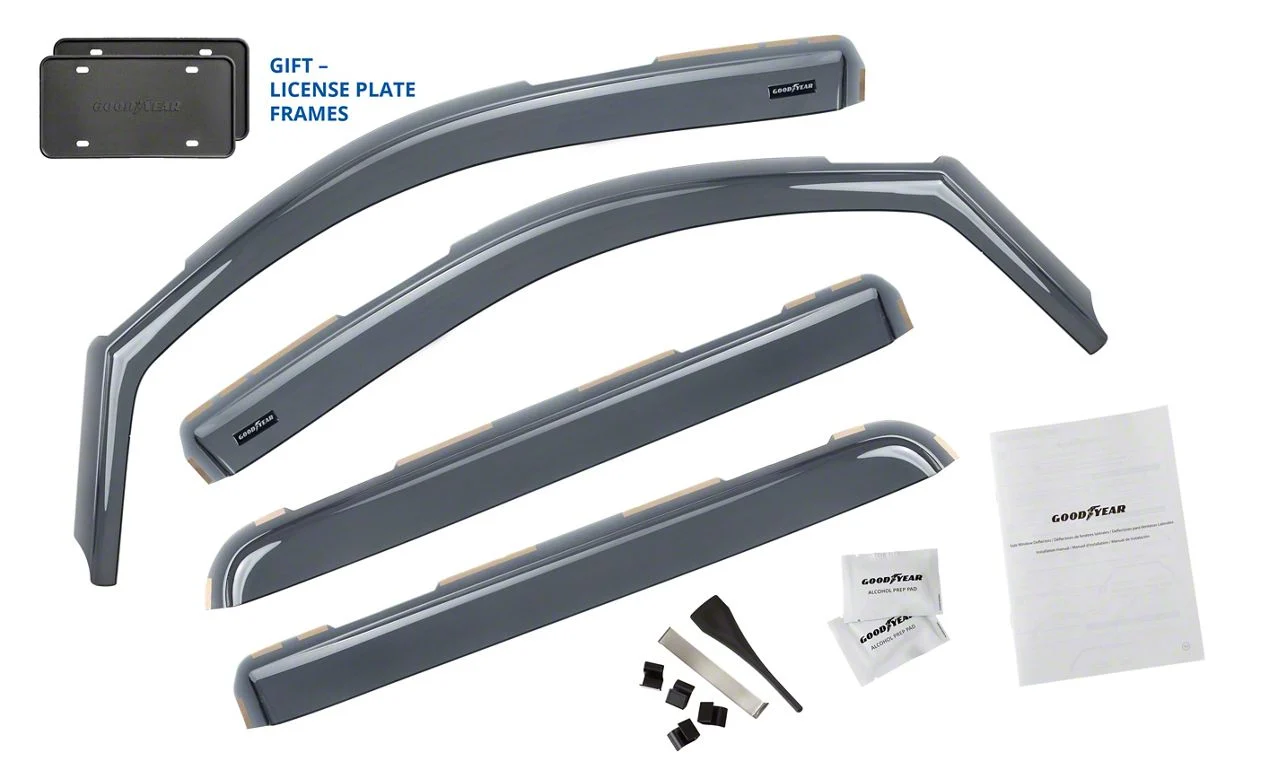Goodyear Car Accessories Shatterproof in-Channel Window Deflectors (15-19 Silverado 2500 HD Crew Cab)