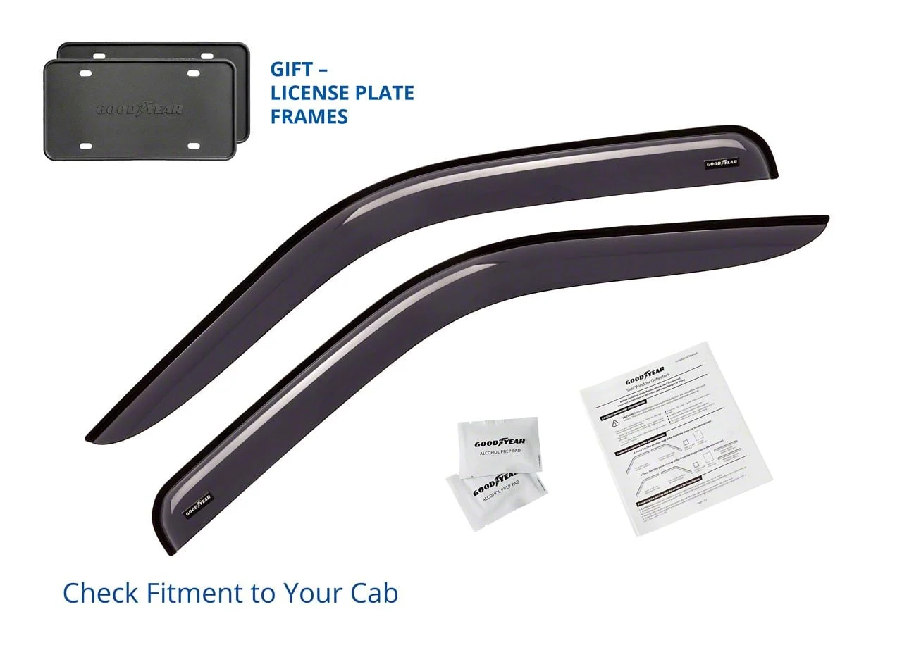 Goodyear Car Accessories Shatterproof Tape-On Window Deflectors (11-16 F-250 Super Duty Regular Cab)