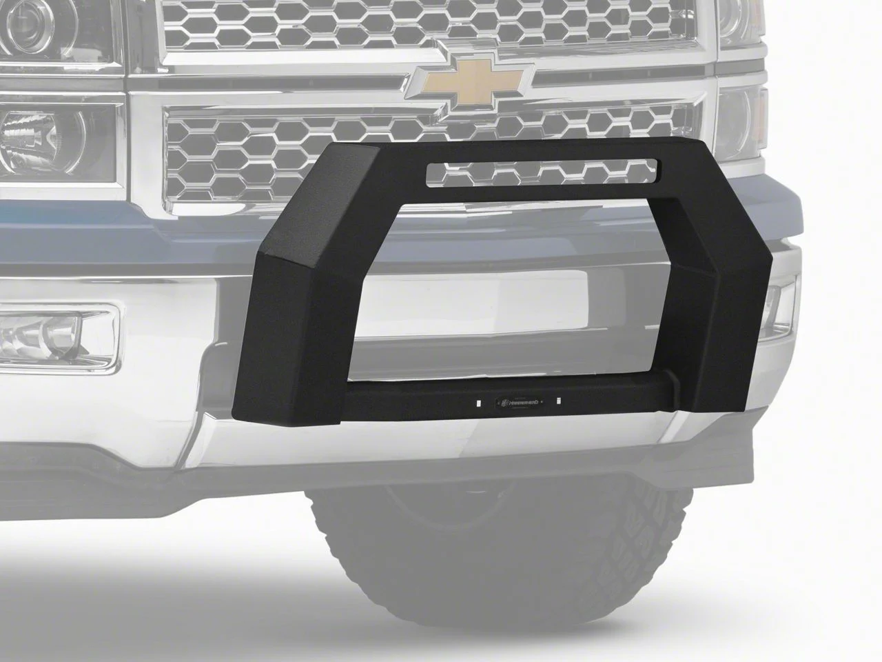Hammerhead Bull Bar with 21.50-Inch LED Light Bar Cutout; Black (14-18 Silverado 1500)