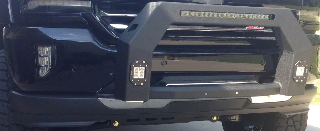 Hammerhead Bull Bar with LED Light Openings; Black (14-18 Sierra 1500)