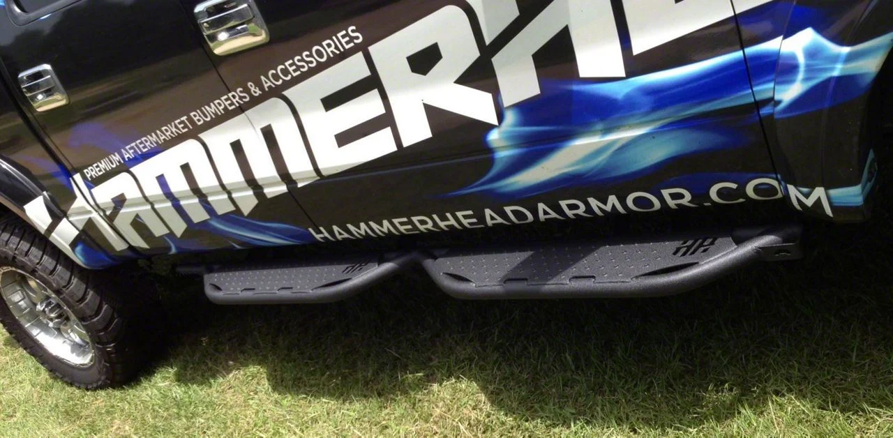 Hammerhead Cab Length Running Boards; Black (09-14 F-150 SuperCrew)