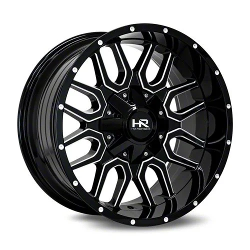 Hardrock Offroad Commander Gloss Black Milled 6-Lug Wheel; 20x10; -19mm Offset (15-20 Tahoe)