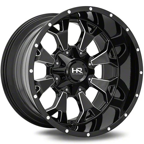 Hardrock Offroad Devastator Gloss Black Milled 6-Lug Wheel; 20x10; -19mm Offset (15-20 Tahoe)