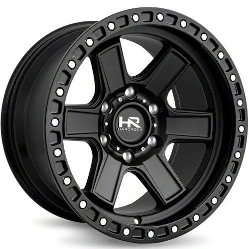 Hardrock Offroad H104 Matte Black 6-Lug Wheel; 17x9; -12mm Offset (15-20 Tahoe)