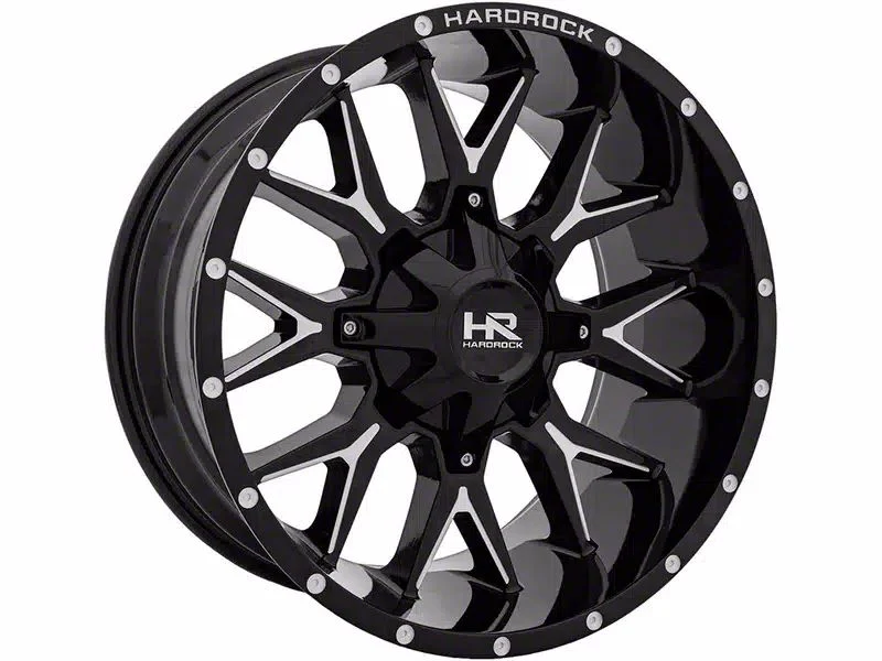 Hardrock Offroad Affliction Gloss Black Milled 6-Lug Wheel; 20x10; -19mm Offset (19-23 Ranger)