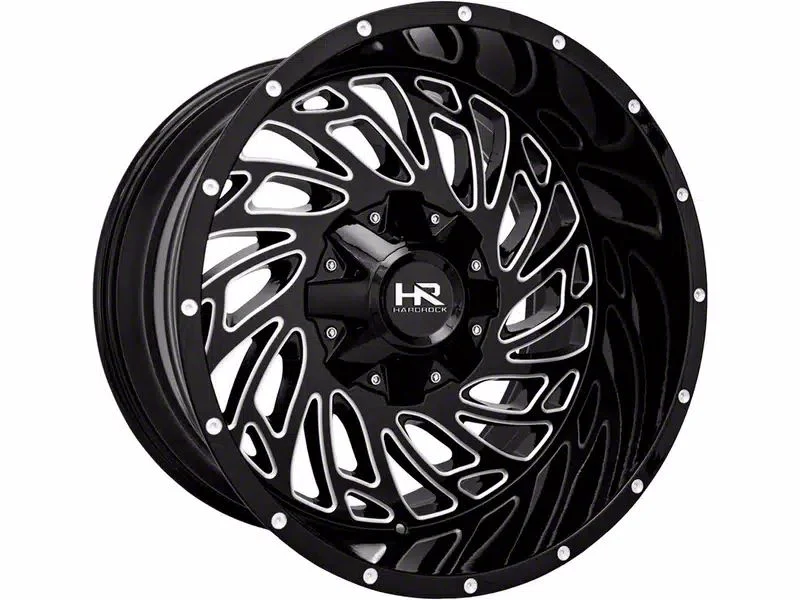Hardrock Offroad Attack Gloss Black Milled 6-Lug Wheel; 20x10; -19mm Offset (19-23 Ranger)
