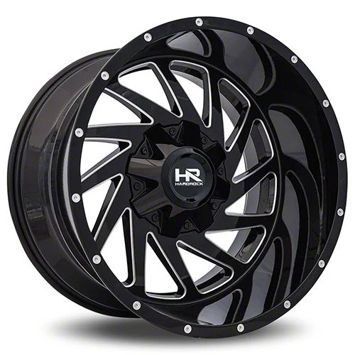 Hardrock Offroad Crusher Gloss Black Milled 6-Lug Wheel; 20x10; -19mm Offset (21-26 Tahoe)