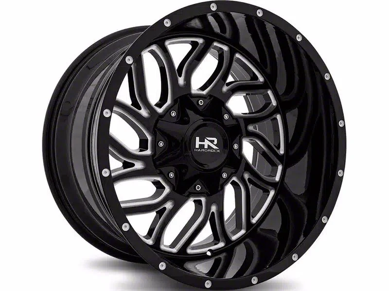 Hardrock Offroad Destroyer Gloss Black Milled 6-Lug Wheel; 20x9; 0mm Offset (21-26 Tahoe)