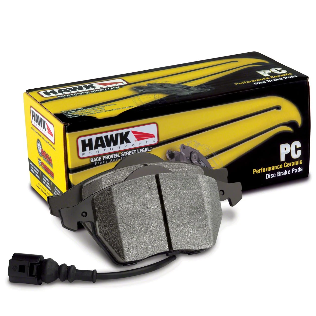 Hawk Performance Ceramic Brake Pads; Front Pair (07-15 Silverado 1500, Excluding Hybrid)
