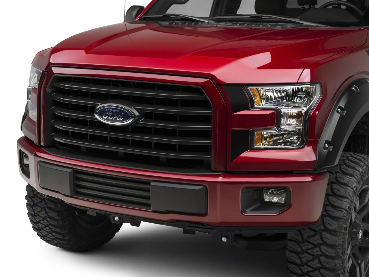 SEC10 Headlight Accent Decals; Gloss Black (15-17 F-150; 2018 F-150 Raptor)
