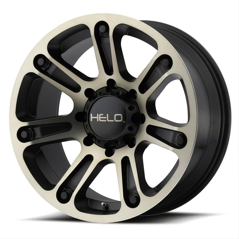 HELO HE904 Satin Black Machined with Dark Tint 6-Lug Wheel; 20x9; 18mm Offset (07-13 Sierra 1500)