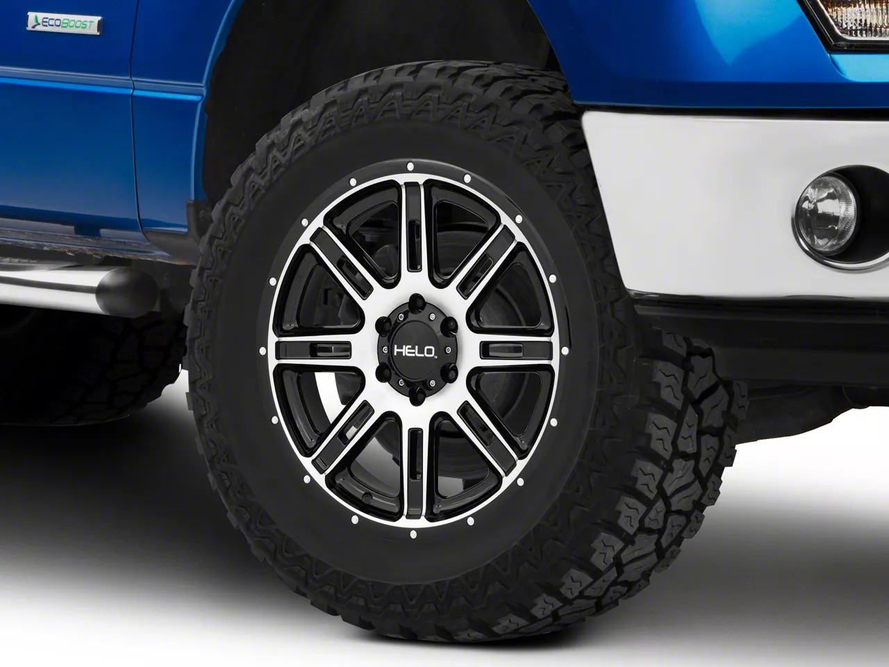 HELO HE900 Gloss Black Machined 6-Lug Wheel; 20x9; 18mm Offset (09-14 F-150)