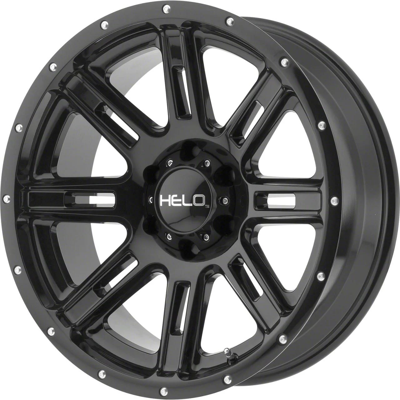 HELO HE900 Gloss Black 6-Lug Wheel; 20x9; 0mm Offset (14-18 Sierra 1500)