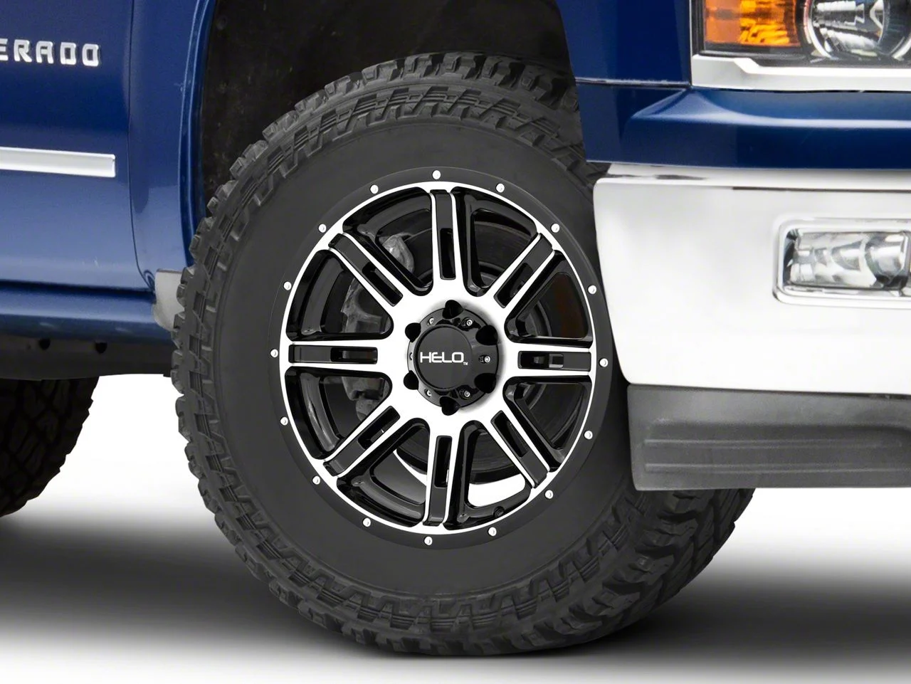 HELO HE900 Gloss Black Machined 6-Lug Wheel; 20x9; 0mm Offset (14-18 Silverado 1500)